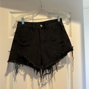 Black Jean shorts